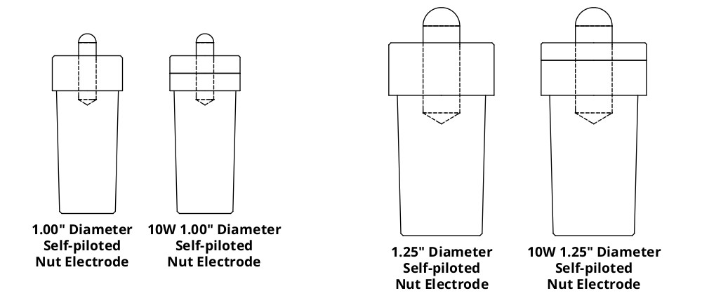 Tuffaloy Heavy Duty Self Piloted Nut Electrodes Header